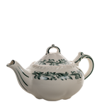 Rare Harker Pottery Royal Gadroon Green Leaf Teapot