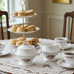 Spode Jewel Moss Rose Zuckerdose und Milchkännchen-Set