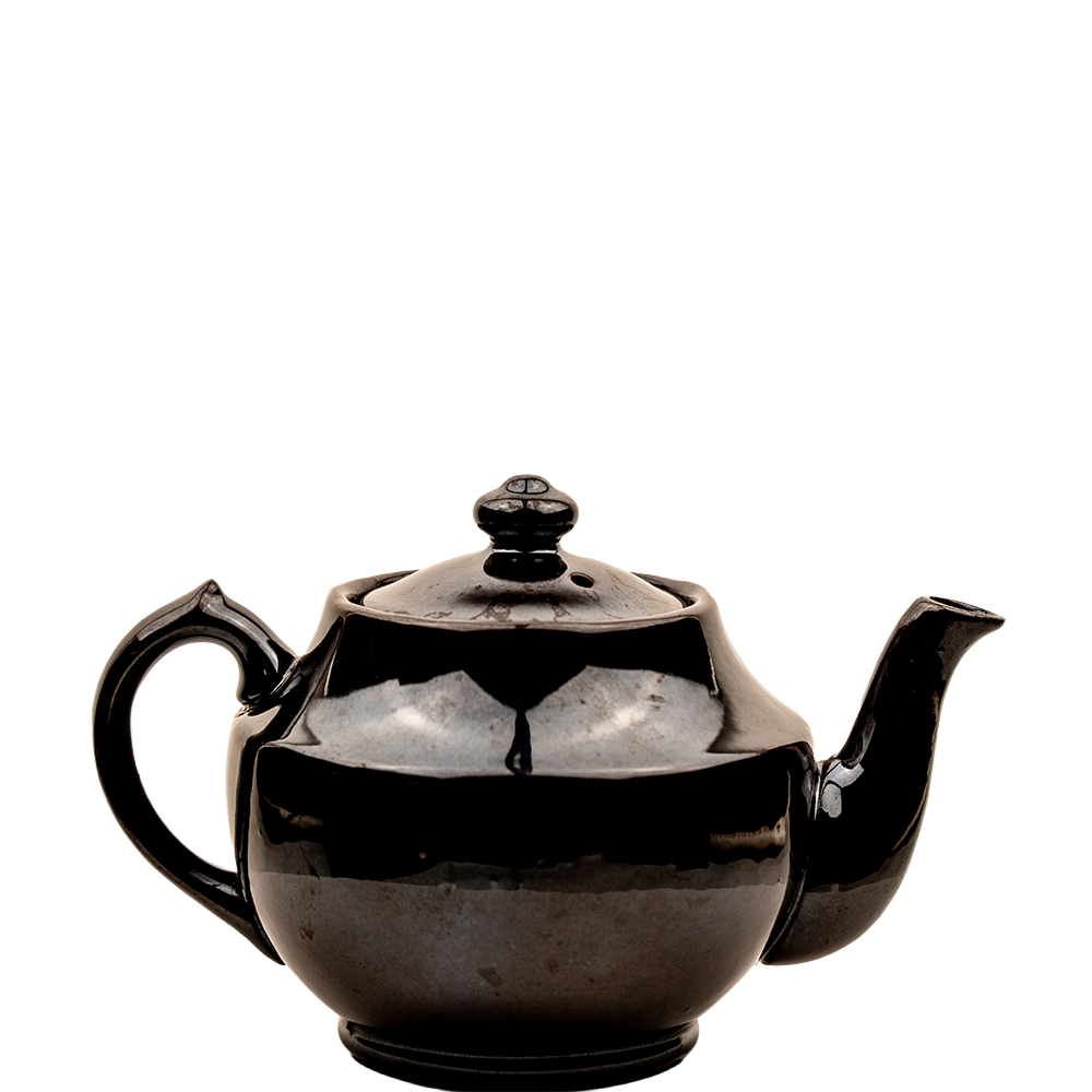 Brown Betty Style Ceramic Teapot – Classic Rockingham Glaze