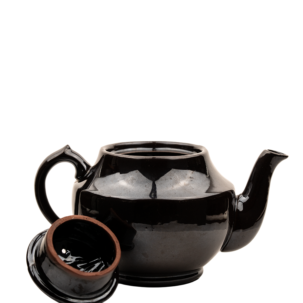 Brown Betty Style Ceramic Teapot – Classic Rockingham Glaze