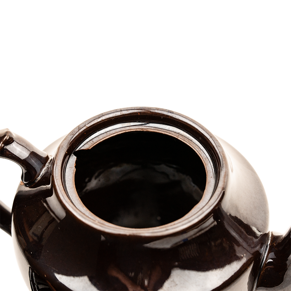 Brown Betty Style Ceramic Teapot – Classic Rockingham Glaze