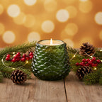 Balsam & Cedar Votive Candle - Pinecone Design