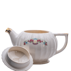 Vanity Fair Bridal Wreath Teapot – Porcelain with 22K Gold Accents