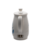 Japanese Porcelain Electric Teapot – Blue Floral Mid‑Century Design