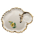 Porcelain Tea & Snack Set by Belle Monez - 1963 Leaf Tray Design