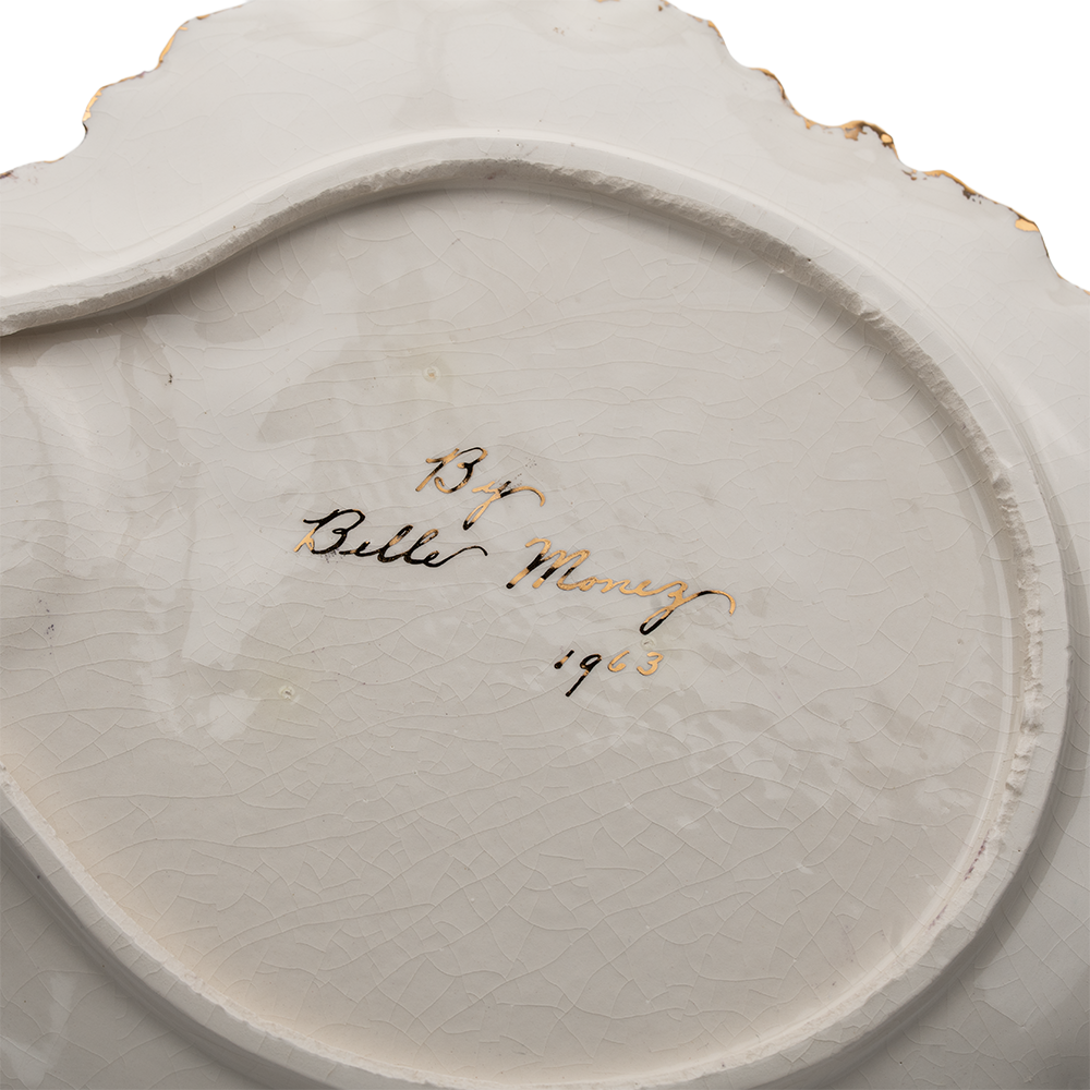 Porcelain Tea & Snack Set by Belle Monez - 1963 Leaf Tray Design
