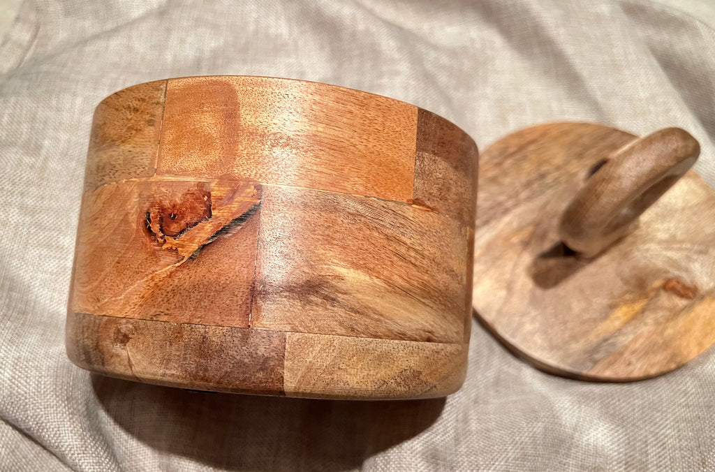Eze Mango Wood Canister — Medium