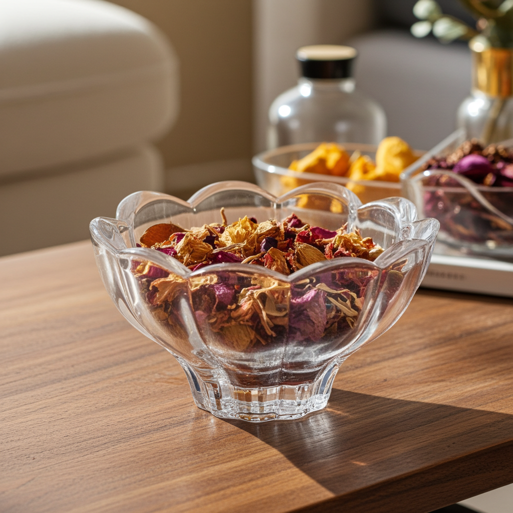 Mikasa Zinnia Lead Crystal Bowl - Clear Zinnia Candy Dish