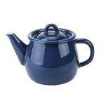 Valentine Marineblau Vintage Emaille-Teekanne – Klassischer Akzent aus emailliertem Stahl