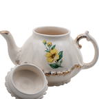 Porcelain Tea Set by Belle Monez – 1963 Scalloped Floral Trio