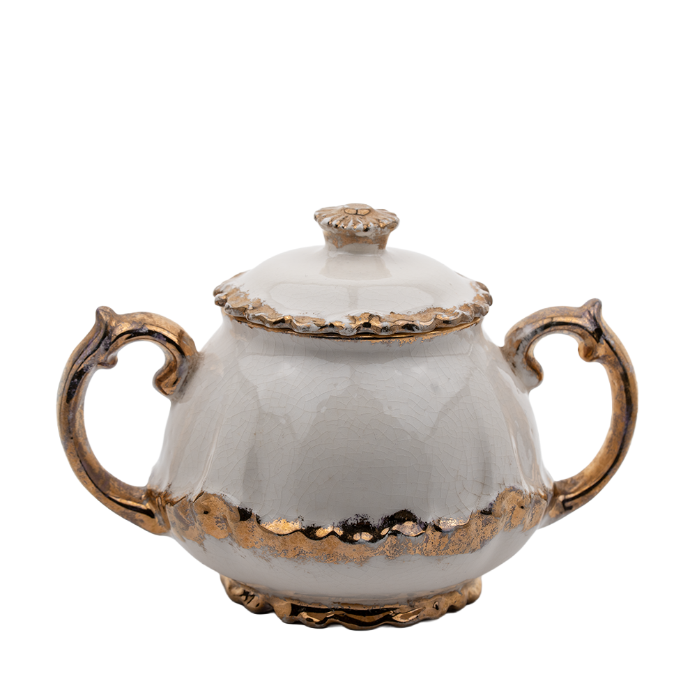 Porcelain Tea Set by Belle Monez – 1963 Scalloped Floral Trio