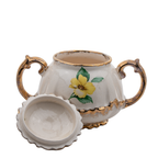 Porcelain Tea Set by Belle Monez – 1963 Scalloped Floral Trio