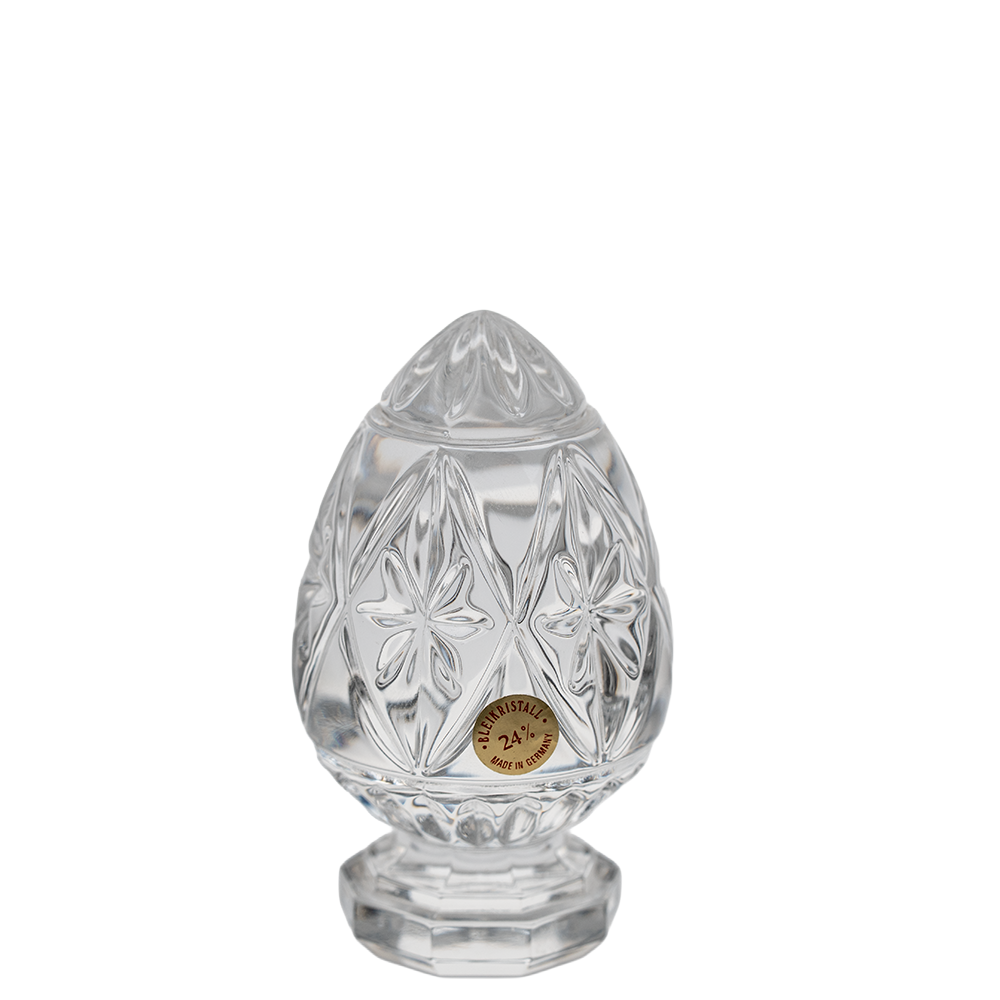 Bleikristall Lead Crystal Egg Paperweight – German Cut Crystal Pedestal Design