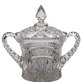 Early American Pattern Glass Wheat Sheaf Lidded Candy Dish – Cambridge No. 2660