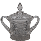 Early American Pattern Glass Wheat Sheaf Lidded Candy Dish – Cambridge No. 2660