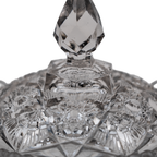 Early American Pattern Glass Wheat Sheaf Lidded Candy Dish – Cambridge No. 2660