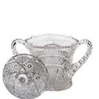 Early American Pattern Glass Wheat Sheaf Lidded Candy Dish – Cambridge No. 2660