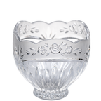 Oneida Southern Garden Lead Crystal Bowl – Frosted Floral Rim