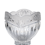 Oneida Southern Garden Lead Crystal Bowl – Frosted Floral Rim