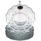 Federal Glass Yorktown Saucer – Clear Pressed Thumbprint Design