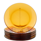 Duralex France Lys Amber Dinner Set – 32‑Piece Mid‑Century Service for Eight