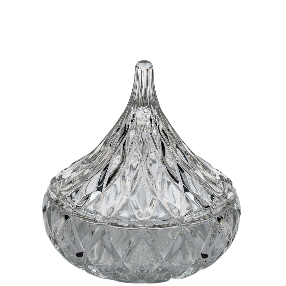 Jonal Crystal Hershey’s Kiss Candy Dish – Faceted Lidded Accent