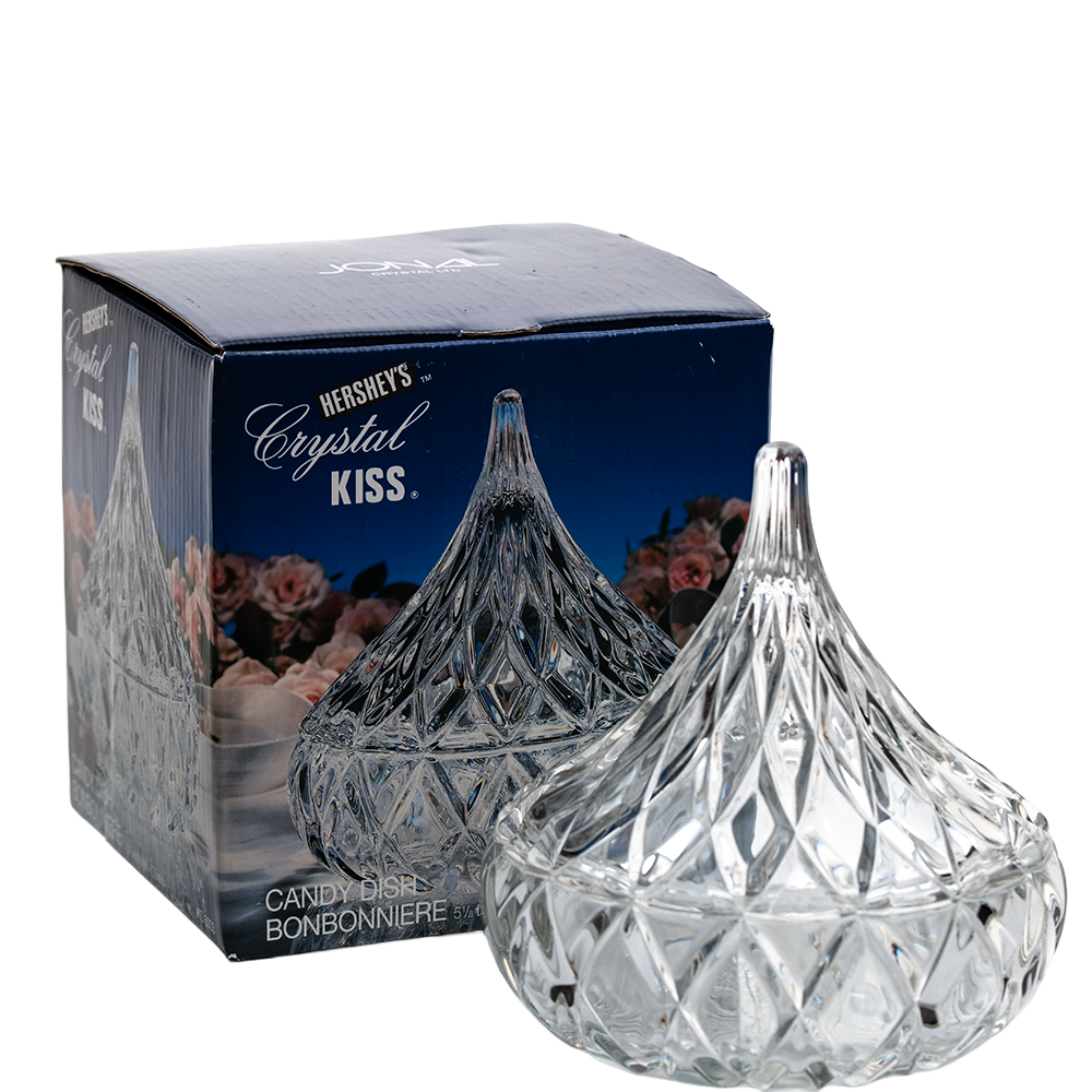 Jonal Crystal Hershey’s Kiss Candy Dish – Faceted Lidded Accent