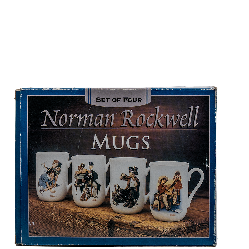 Norman Rockwell Collector Mugs Set – 1982 Porcelain Art Series