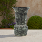 Heavy Ceramic Vase - Art Nouveau Relief