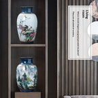 Zhu Wu Pastel Landscape Vases - Ceramic Rotating Base