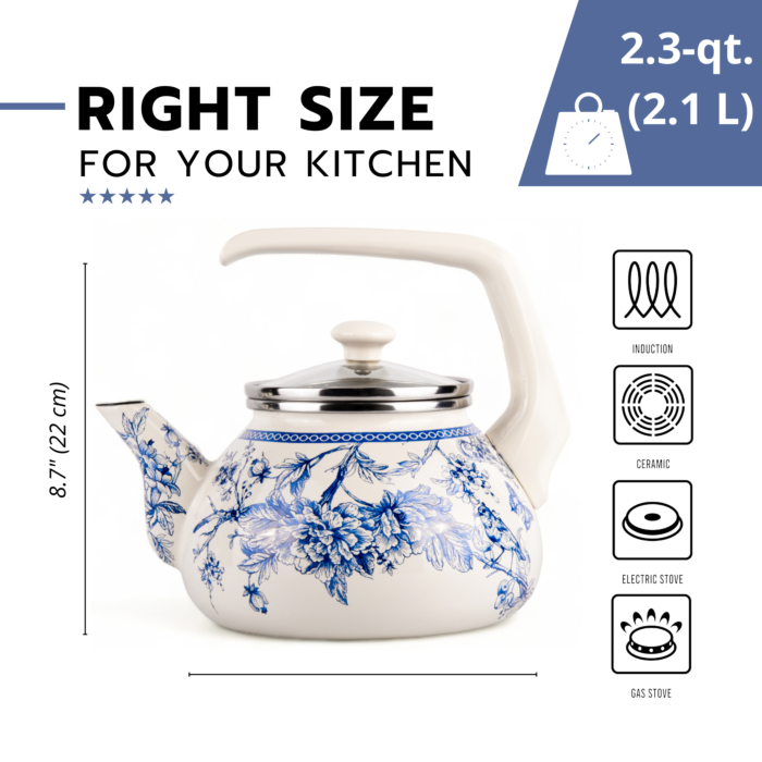 Bird of Paradise Enamel Kettle – Heat‑Holding Everyday Classic