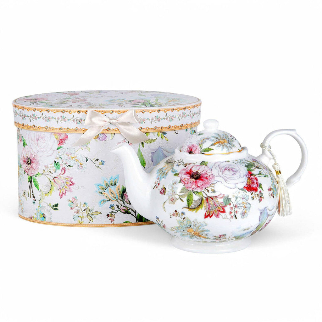 Dream Garden Porcelain Teapot in Gift Box – Floral Everyday Accent