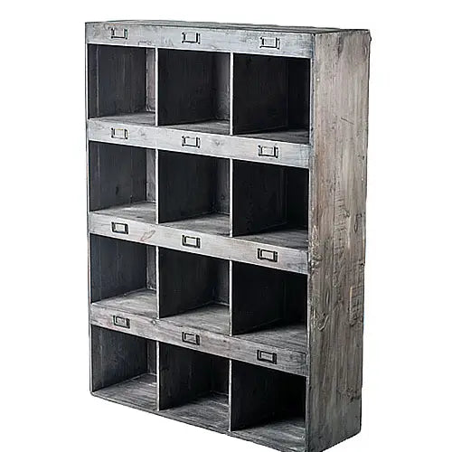 12-Compartment Display Shelves - Recycled Pine