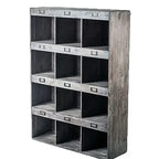 12-Compartment Display Shelves - Recycled Pine
