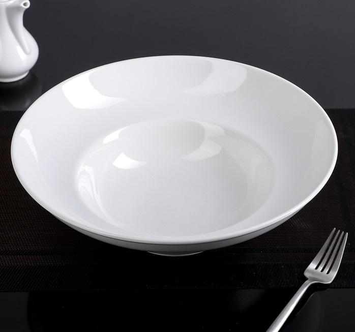 White Deep Salad or Soup Plate – 12 inch – 30 oz – Single Piece