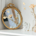 Pewter Mirror - Gold Finish