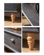 Turned Wood Display Shelves - Drawer Base