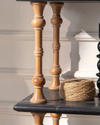Turned Wood Display Shelves - Drawer Base
