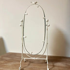 Tabletop Swing Mirror - Distressed White Finish