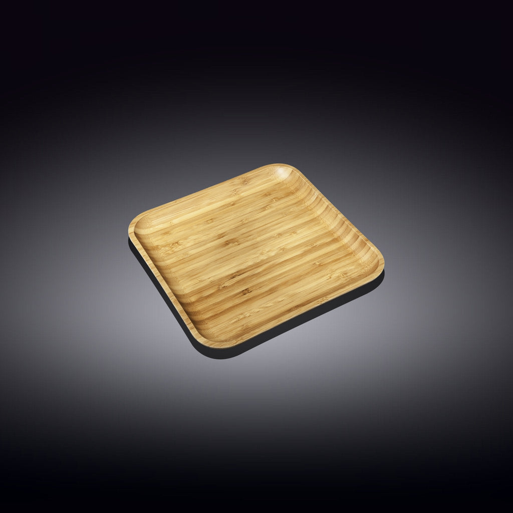 Bamboo Square Plate Set — 4 inch (Set of 12)