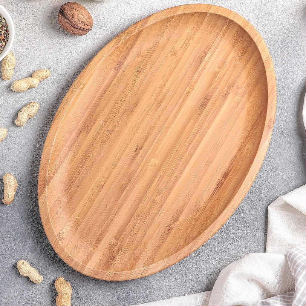 Bamboo Oval Platter — 18 inch x 13.25 inch