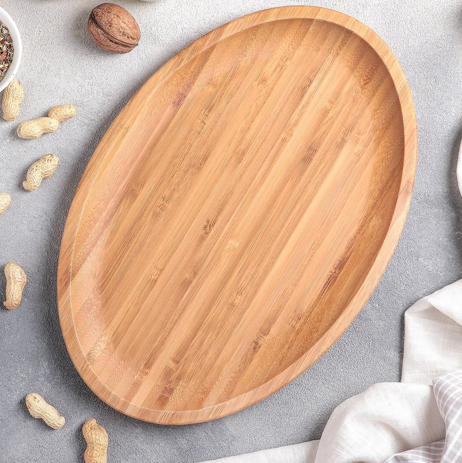 Bamboo Oval Platter — 18 inch x 13.25 inch