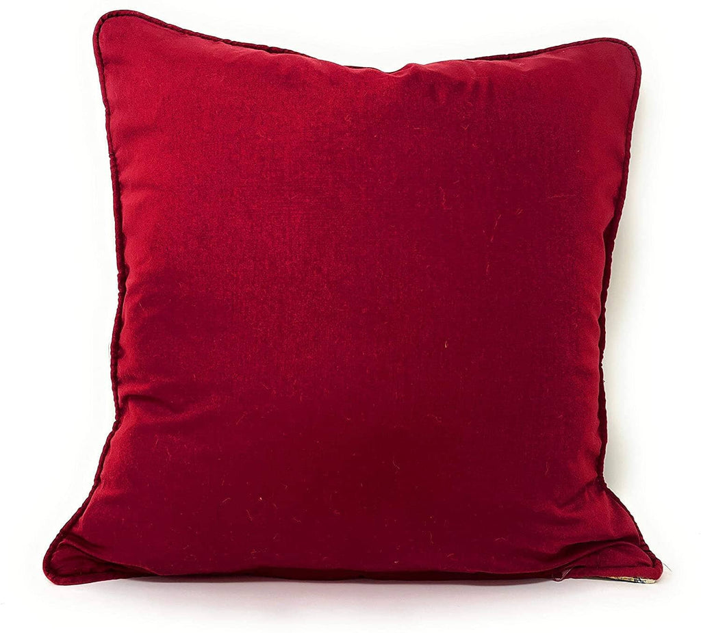 DaDalogy Bedding Housse de Coussin Décorative Botanique Florale Moghol Vintage Fleur Noir Profond 40x40 cm (18197)
