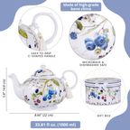 Wild Berries Porzellan Teekanne in Geschenkbox – Floraler Alltagsakzent