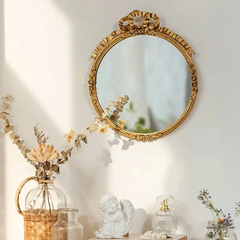 Pewter Mirror - Gold Finish