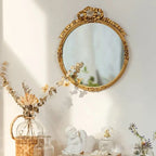 Pewter Mirror - Gold Finish