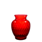 Cranberry-Wirbel-Glaskunstvase 6,5 Zoll