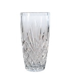 Vintage Kristallvase — Diamant- & Fächerschliff-Design