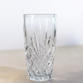 Vintage Crystal Vase — Diamond & Fan Cut Design
