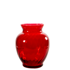 Cranberry-Wirbel-Glaskunstvase 6,5 Zoll